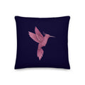 Hummingbird design pillow product mockup