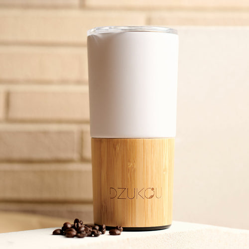 Inca Trail Premium bamboo and stainless steel coffee tumbler 470ml - eco-friendly insulated travel mug with double-wall insulation