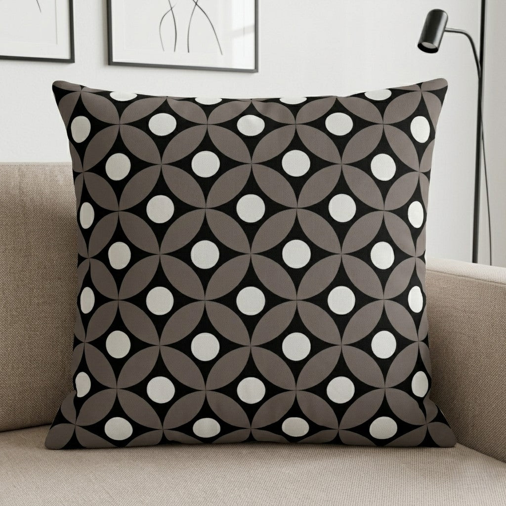 Mid-Century Modern Geometric  Collection | Coffee | Premium Pillow | Lume Vivendi